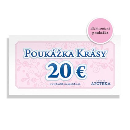 Elektronická poukázka 20 € od Havlíkovy apotéky