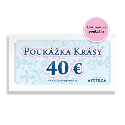 Elektronická poukázka 40 € od Havlíkovy apotéky